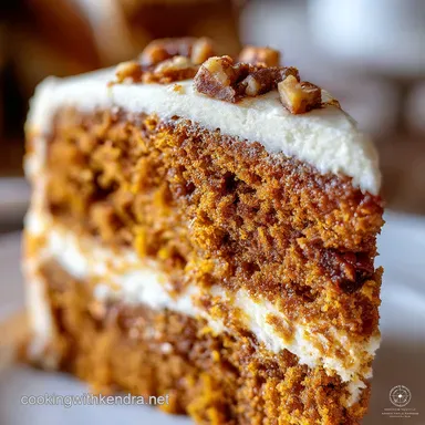 Best Moist Pumpkin Spice Cake with Tangy Cream Cheese Frosting Recipe Card