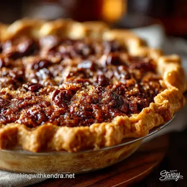 The Ultimate Southern Pecan Pie Flaky Crust Fudgy Filling Recipe Card