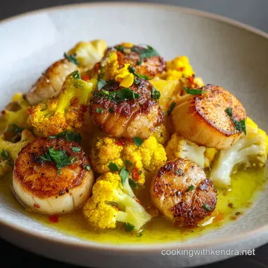 Valentines Dinner Food Ready in 30 Minutes | Pan-Seared Scallops Recipe Card