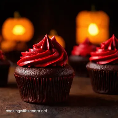 Halloween Vampire Bite Cupcakes with Gory Goodness Recipe Card