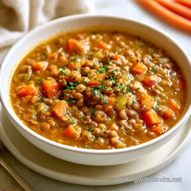 Vegan Lentil Soup in 40 Minutes Recipe Card