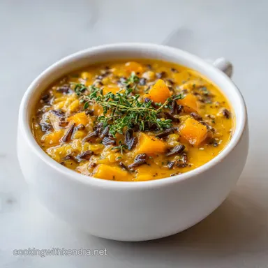 Vegan Pumpkin Wild Rice Soup: Creamy 60 Minute Recipe Recipe Card