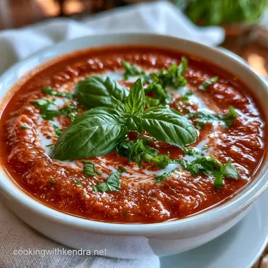 Vegan Tomato Basil Soup in 40 Minutes Recipe Card