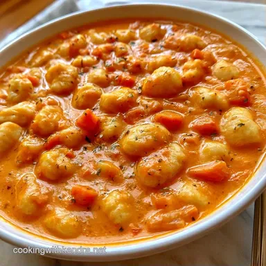 One-Pot Vegetarian Gnocchi Soup Recipe Card