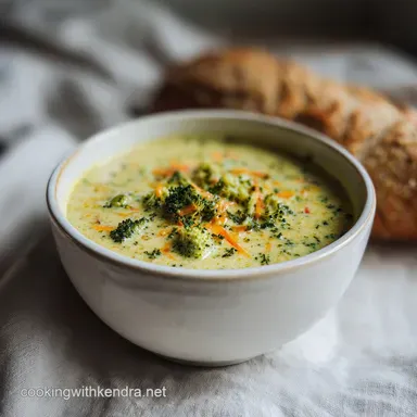 Broccoli Cheese Soup Recipe | Velvety, 40 Mins Recipe Card