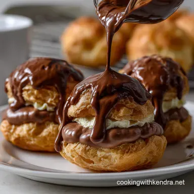 Chocolate Cream Puffs: Easy French Pastry Recipe Recipe Card