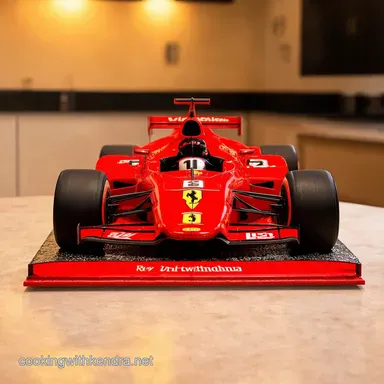 Rev Up the Party with this Victory Lane F1 Ferrari Cake Recipe Card