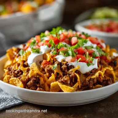 Walking Taco Casserole 2 for 7 Servings with Creamy Beef Recipe Card