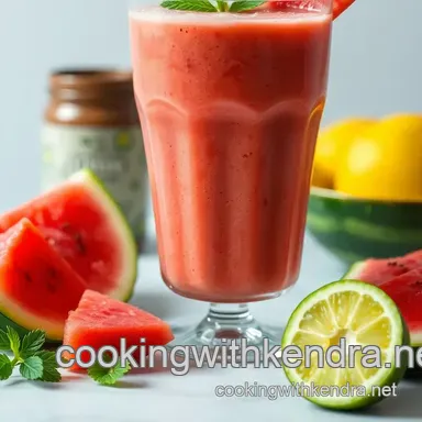 Watermelon Smoothie: Sunshine in a Glass! So Easy! Recipe Card