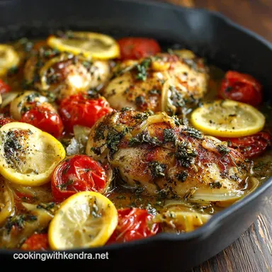 Weight Watchers Dinners: Speedy One-Pan Tuscan Lemon Chicken Bake Recipe Card