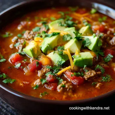 Weight Watchers Taco Soup: Speedy Zero Point Meal Prep Dinner Recipe Card