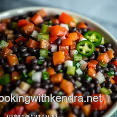 Zesty Black Bean Salsa: A Flavorful Fiesta Dip for Any Occasion Recipe Card