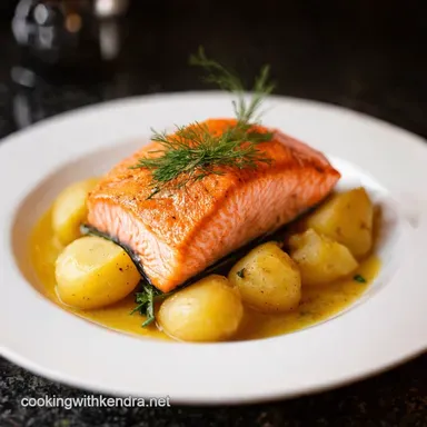 Zesty Salmon with 8 Herbs Packed with Zinc Lemon Dill Potatoes Recipe Card