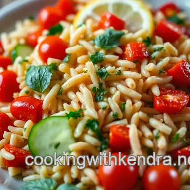 Ultimate Zesty Lemon Herb Salad with Whole Wheat Orzo: So Delicious! Recipe Card