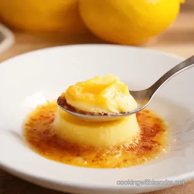 Zesty Lemon Cr&egrave;me br&ucirc;l&eacute;e Sunshine in a Spoon Recipe Card