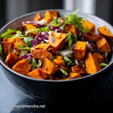 Roasted Sweet Potato Salad Zesty Fiesta in a Bowl Recipe Card