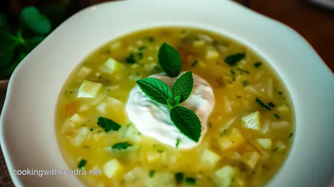 Chilled Cucumber & Mint Soup Salad
