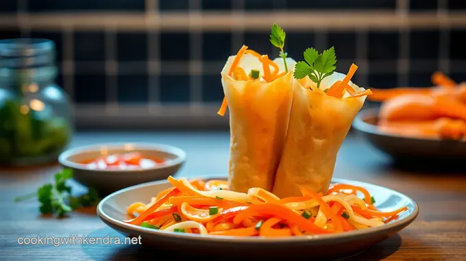 Crispy Thai Spring Rolls with Fresh Herbs and Dipping Sauce