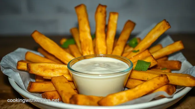 Crispy Yucca Fries with a Zesty Lime Dipping Sauce