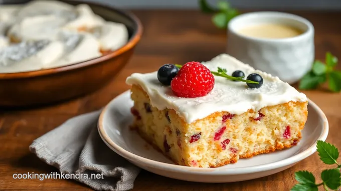 Kefir Sheet Cake with Blueberry Glaze