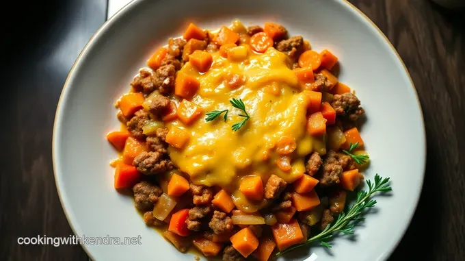 Shepherd s Pie Elevated: Lamb & Rosemary with Sweet Potato Topping