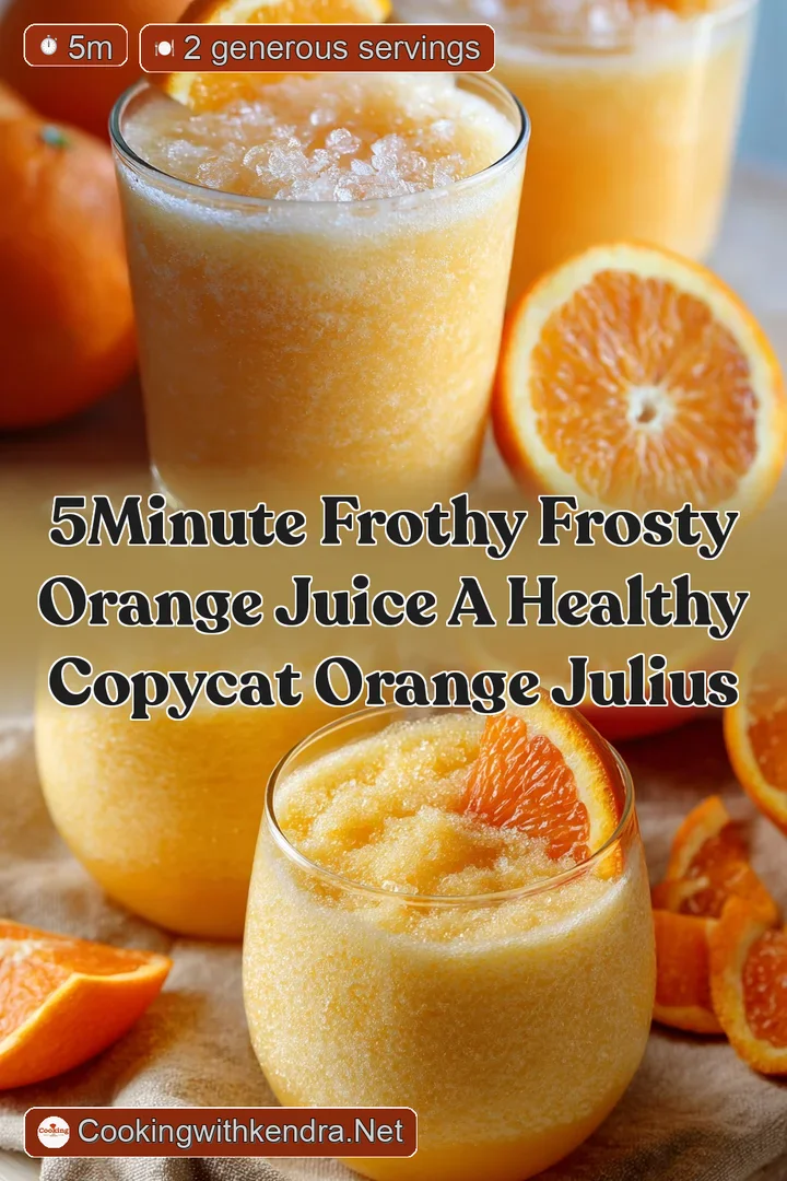 5Minute Frothy Frosty Orange Juice A Healthy Copycat Orange Julius