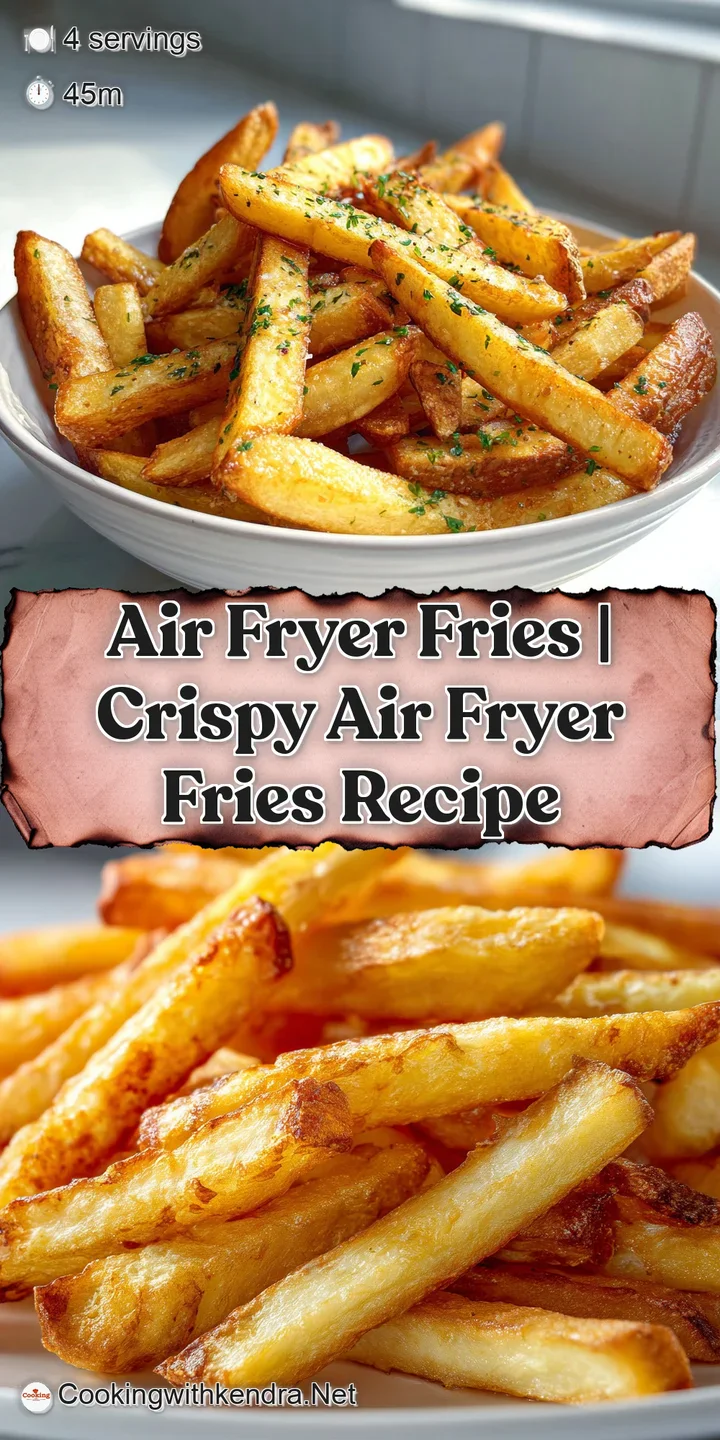 Close-up of perfectly cooked air fryer fries. Irregular shapes, golden color, salt crystals, and visible potato texture.