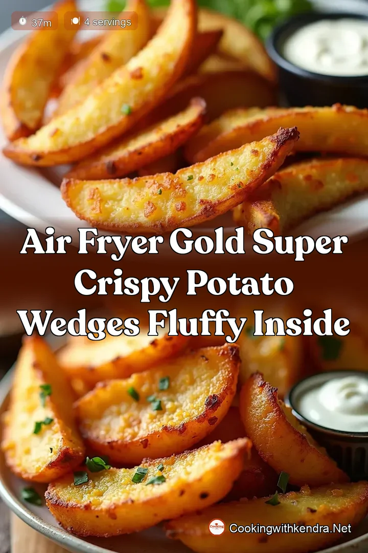 Air Fryer Gold Super Crispy Potato Wedges Fluffy Inside