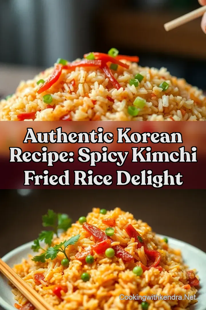 Authentic Korean Recipe: Spicy Kimchi Fried Rice Delight : PIN FOR LATER Authentic Korean Recipe: Spicy Kimchi Fried Rice Delight