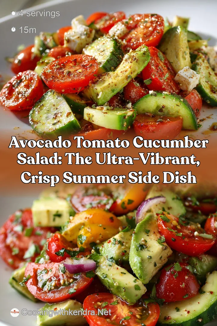 Avocado Tomato Cucumber Salad: The Ultra-Vibrant Crisp Summer Side Dish