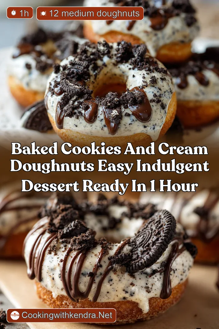 Baked Cookies and Cream Doughnuts Easy Indulgent Dessert Ready in 1 Hour