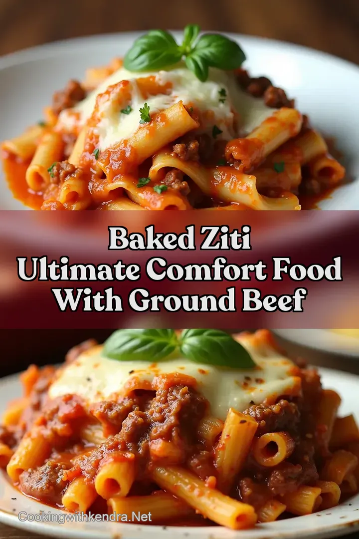 Baked Ziti Ultimate Comfort Food With Ground Beef