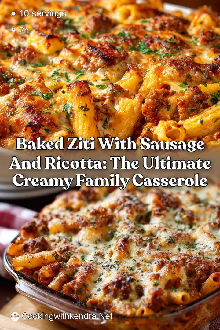 Baked Ziti with Sausage and Ricotta: The Ultimate Creamy Family Casserole