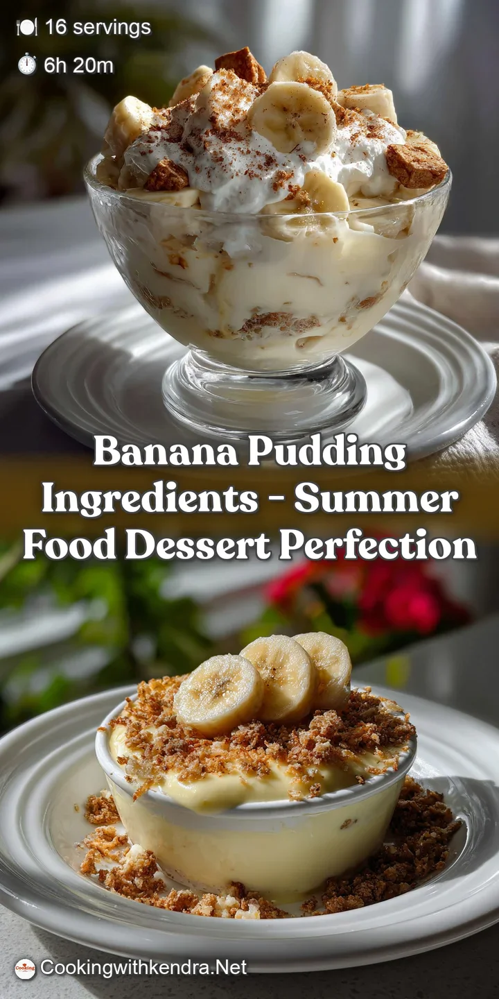 Banana Pudding Ingredients - Summer Food Dessert Perfection