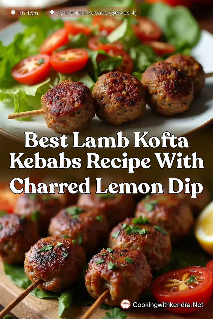 Best Lamb Kofta Kebabs Recipe with Charred Lemon Dip