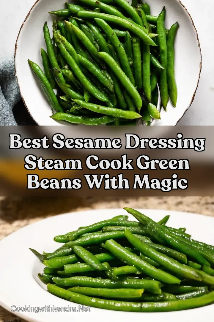 Best Sesame Dressing Steam Cook Green Beans with Magic : PIN FOR LATER Best Sesame Dressing Steam Cook Green Beans with Magic