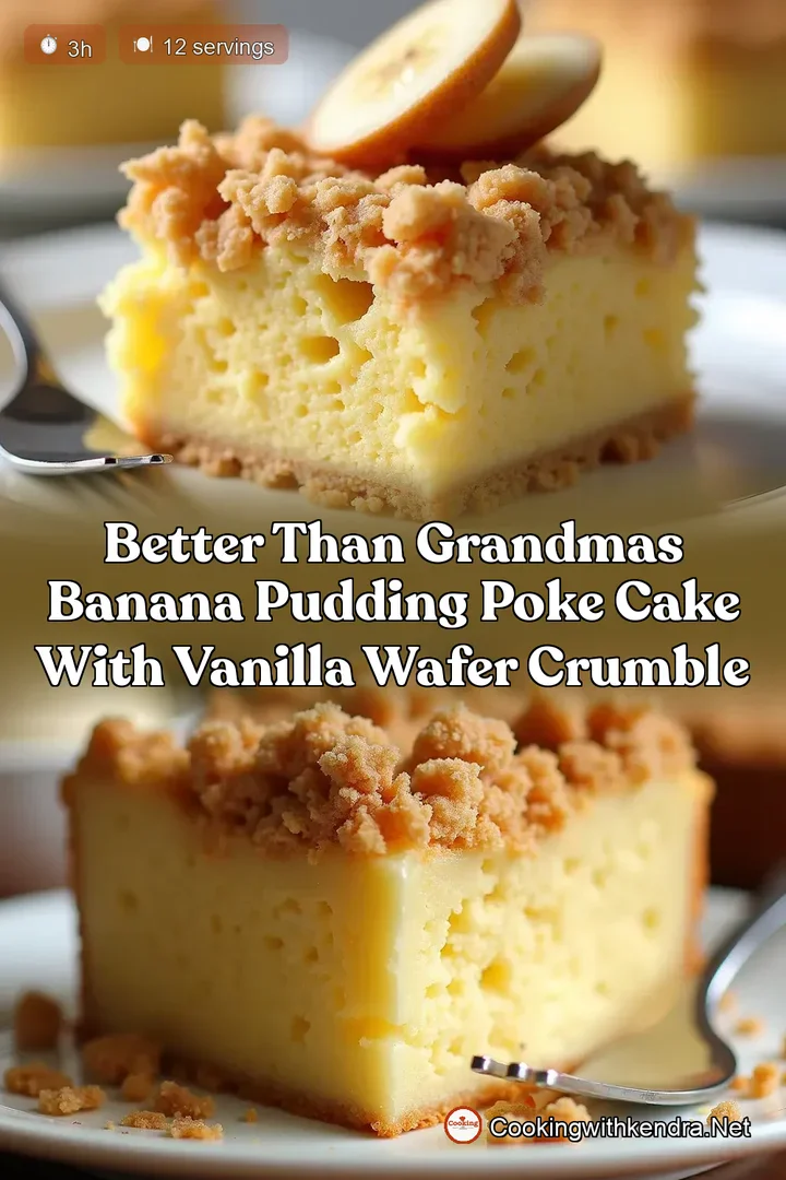 Better Than Grandmas Banana Pudding Poke Cake with Vanilla Wafer Crumble