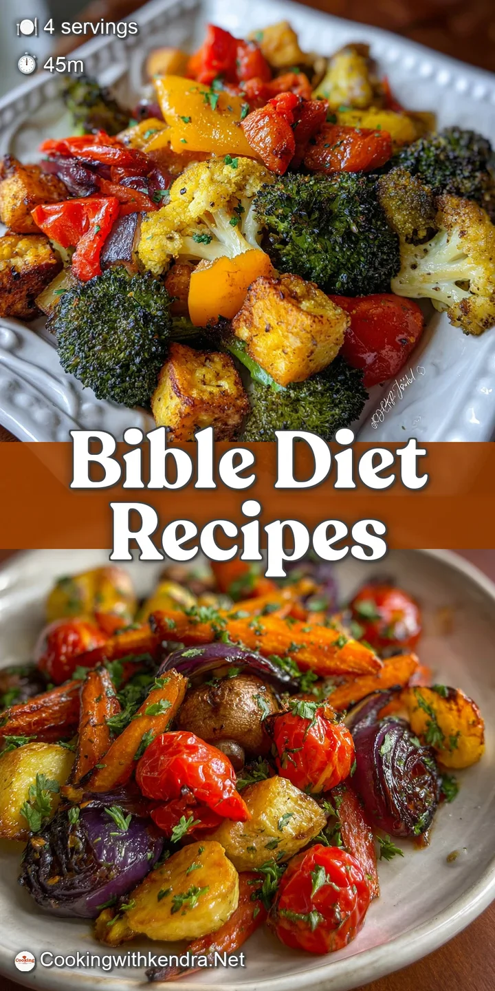 Close-up of roasted vegetables, steaming and glistening with herbs. A warm, inviting presentation of natural flavors.