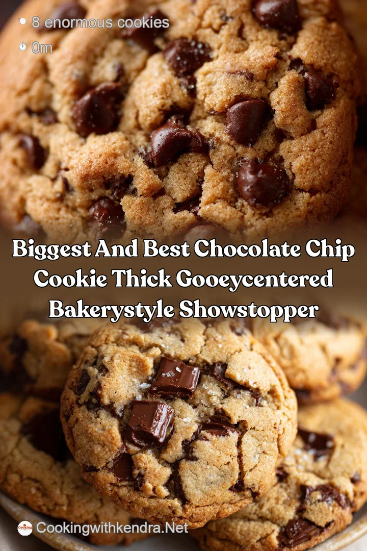 Biggest and Best Chocolate Chip Cookie Thick GooeyCentered BakeryStyle Showstopper
