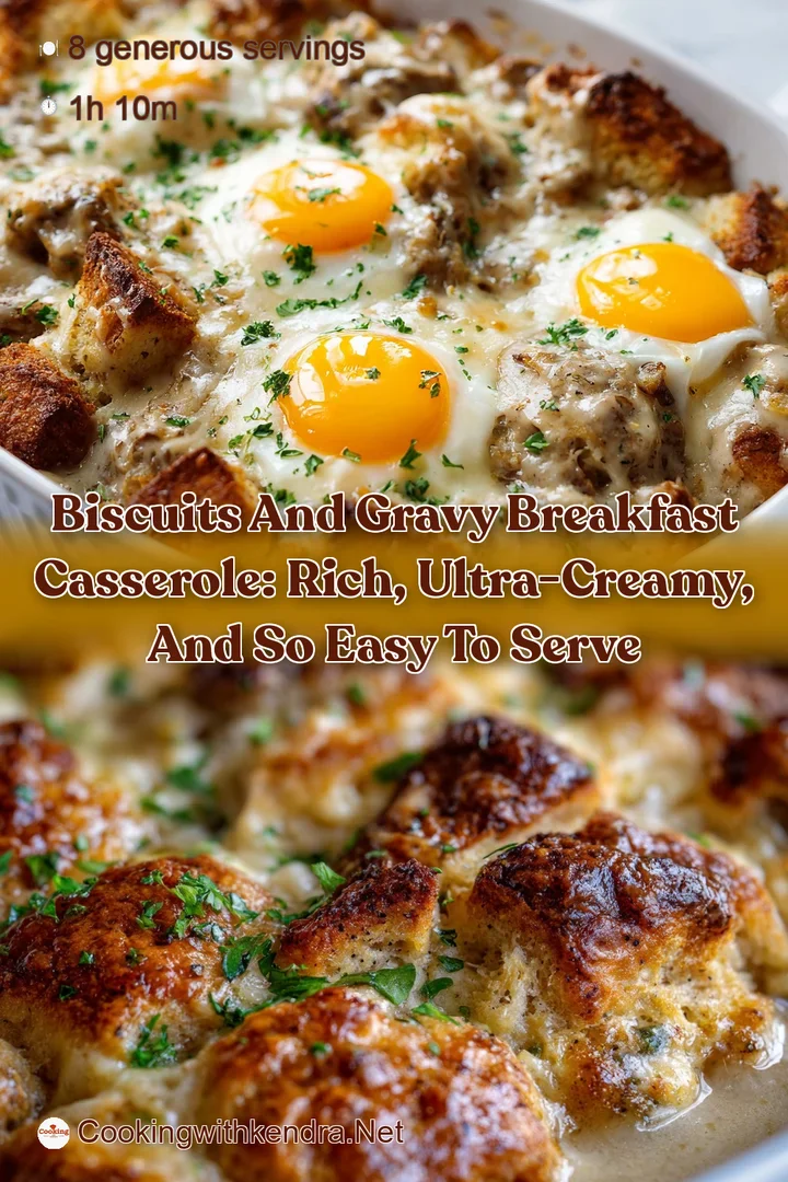 Biscuits and Gravy Breakfast Casserole: Rich Ultra-Creamy and So Easy to Serve