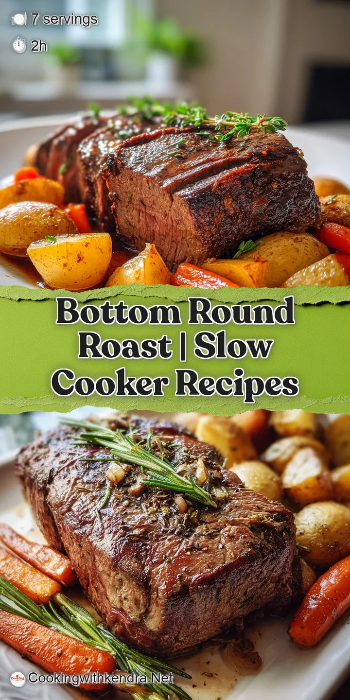 Close-up of richly browned, slow-roasted beef with visible marbling and glistening surface, promising a melt-in-your-mouth...