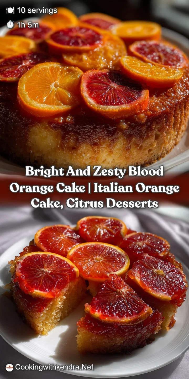 Bright and Zesty Blood Orange Cake | Italian Orange Cake Citrus Desserts