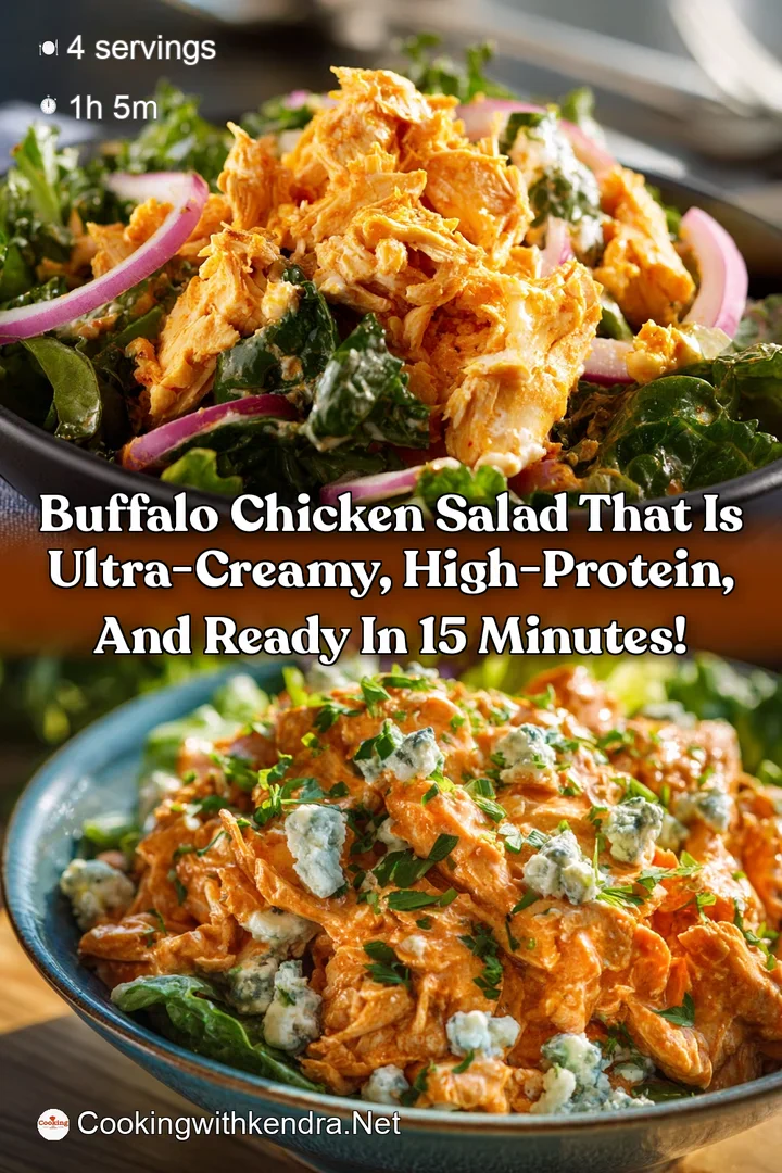 Buffalo Chicken Salad that is ultra-creamy high-protein and ready in 15 minutes!