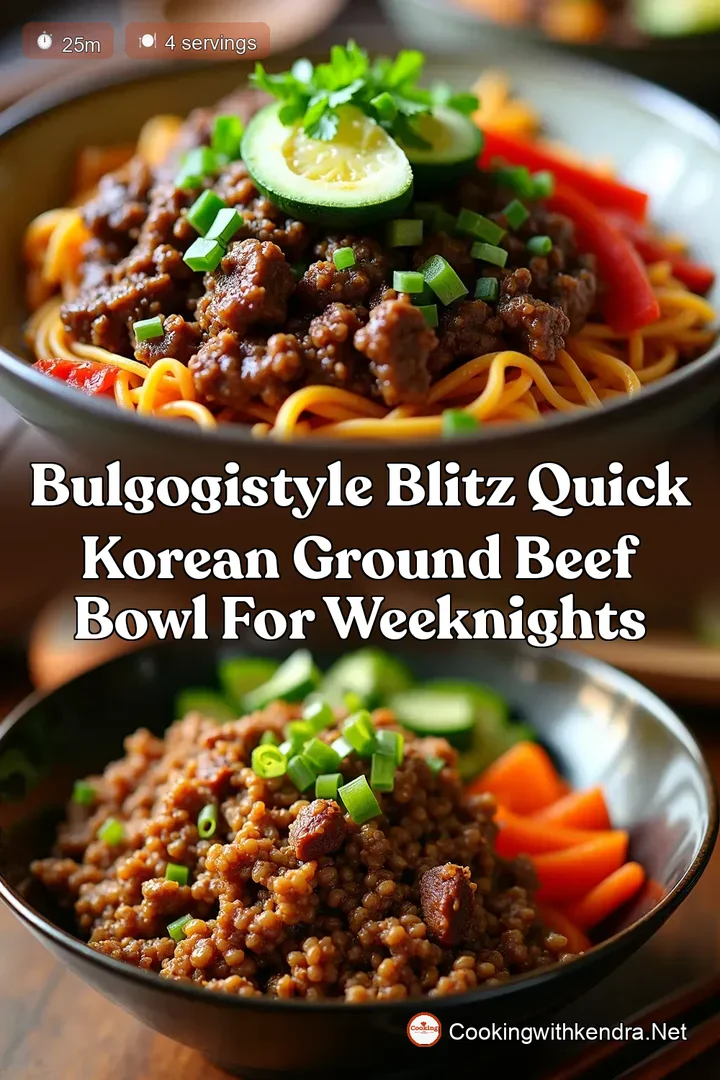 BulgogiStyle Blitz Quick Korean Ground Beef Bowl for Weeknights