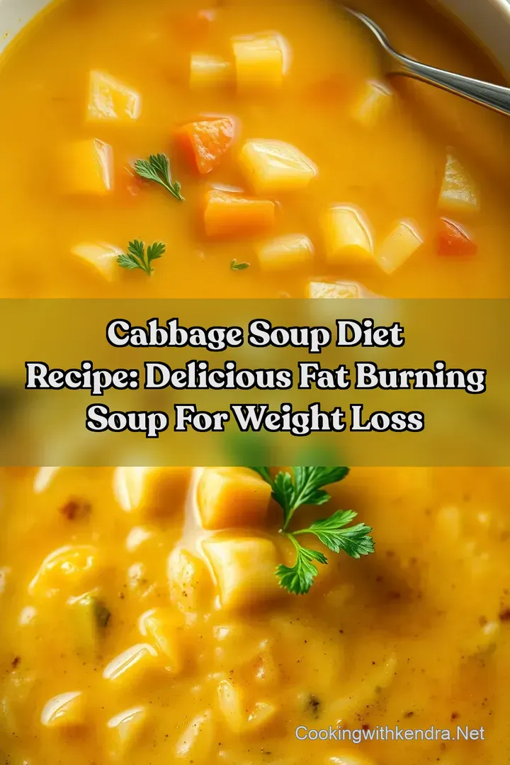 Cabbage Soup Diet Recipe: Delicious Fat Burning Soup for Weight Loss : PIN FOR LATER Cabbage Soup Diet Recipe: Delicious Fat Burning Soup for Weight Loss