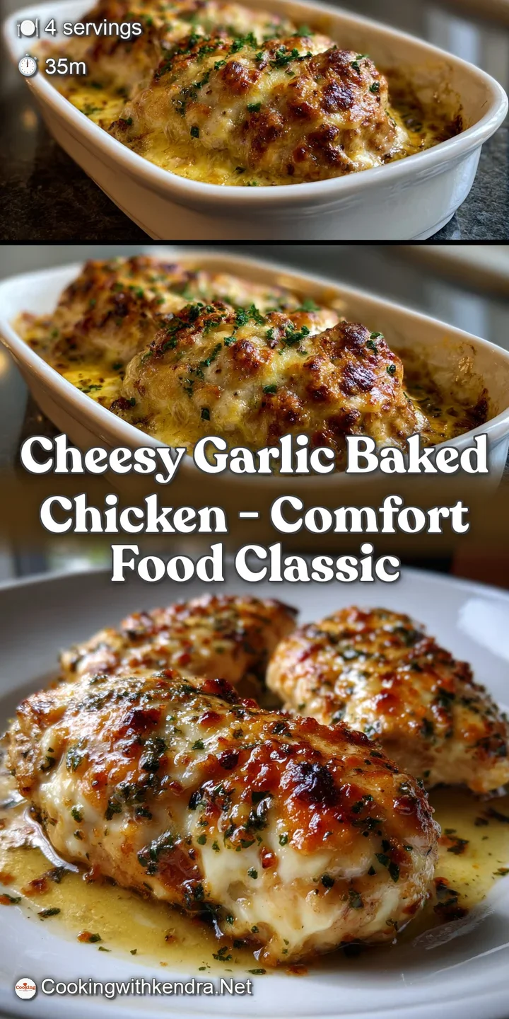 Close-up of bubbling, golden cheese melting over juicy chicken. Hints of garlic and herbs create a tempting aroma.