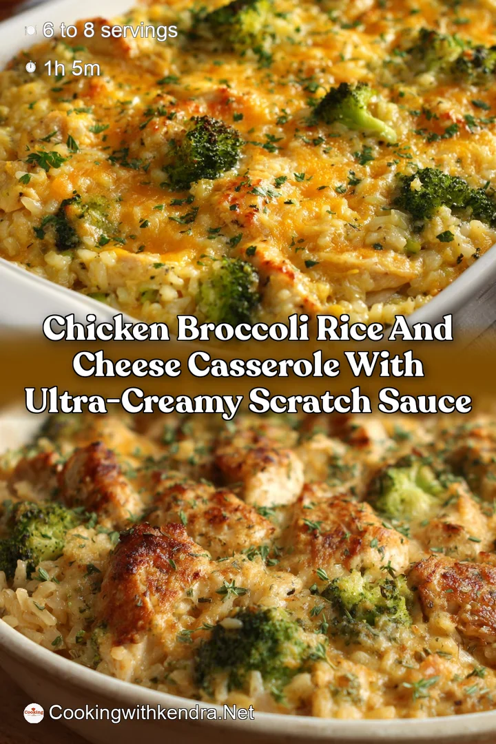 Chicken Broccoli Rice and Cheese Casserole with Ultra-Creamy Scratch Sauce