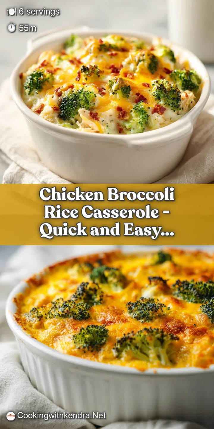Close-up of steaming chicken and broccoli casserole, showcasing the creamy sauce, tender chicken, and perfectly cooked ric...