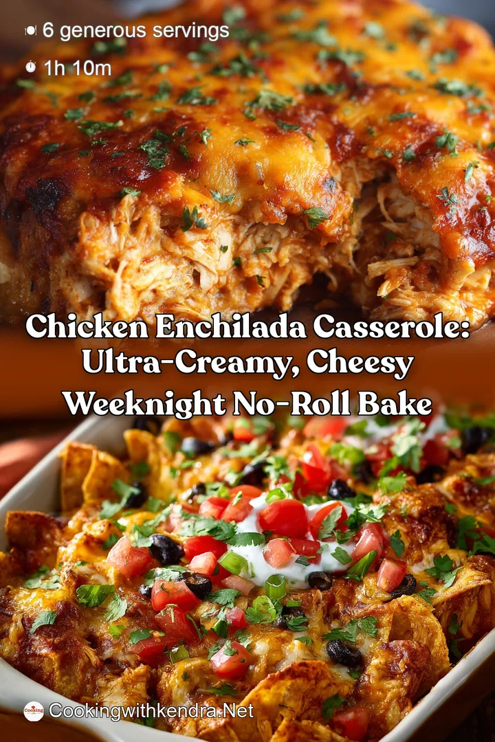 Chicken Enchilada Casserole: Ultra-Creamy Cheesy Weeknight No-Roll Bake