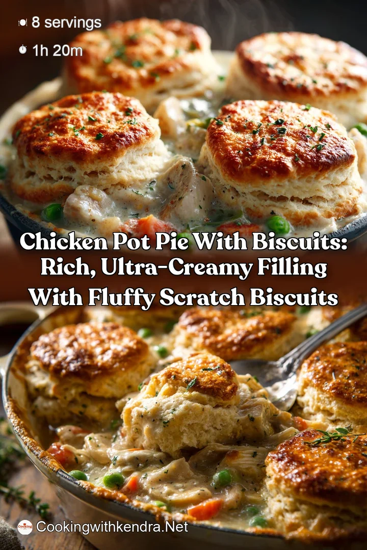 Chicken Pot Pie with Biscuits: Rich Ultra-Creamy Filling with Fluffy Scratch Biscuits
